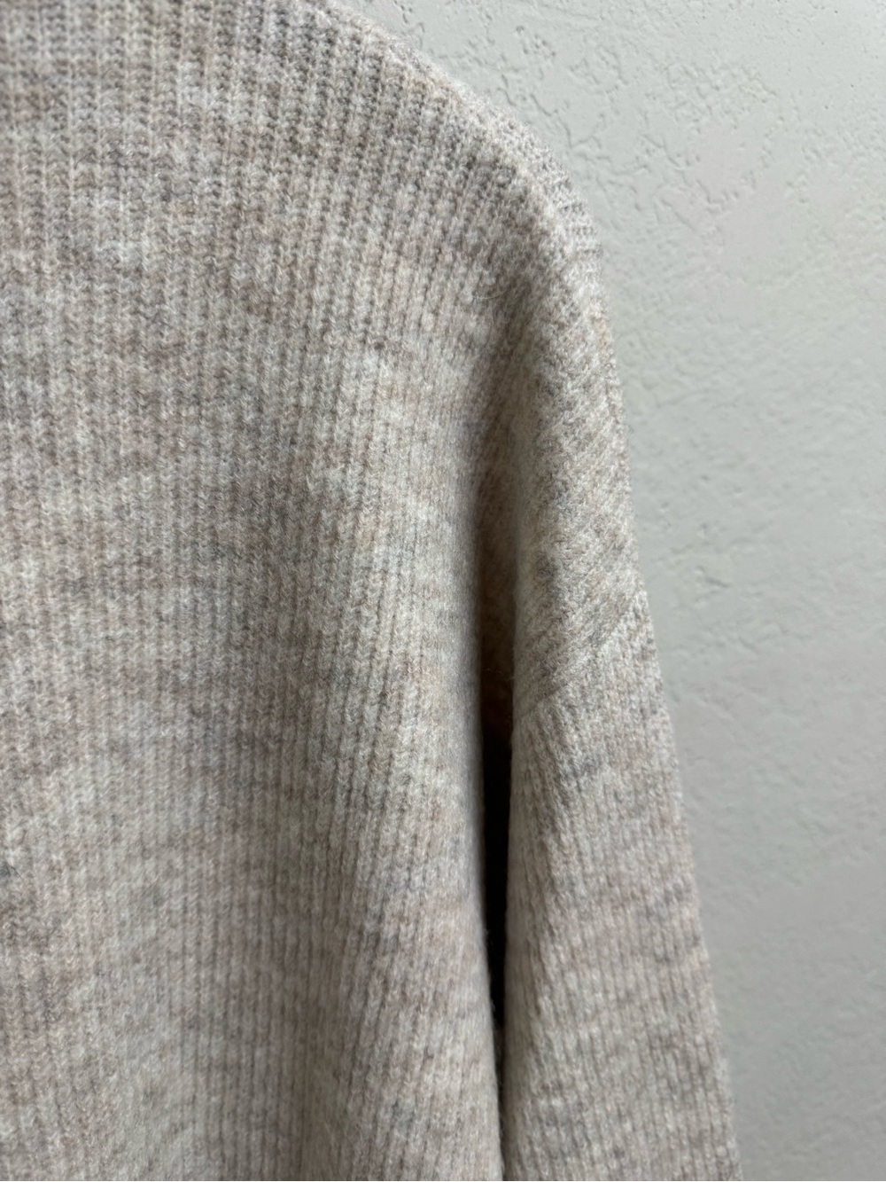 Cozy Ribbed Mock-Neck Sweater - Cream - Picture 8 of 8